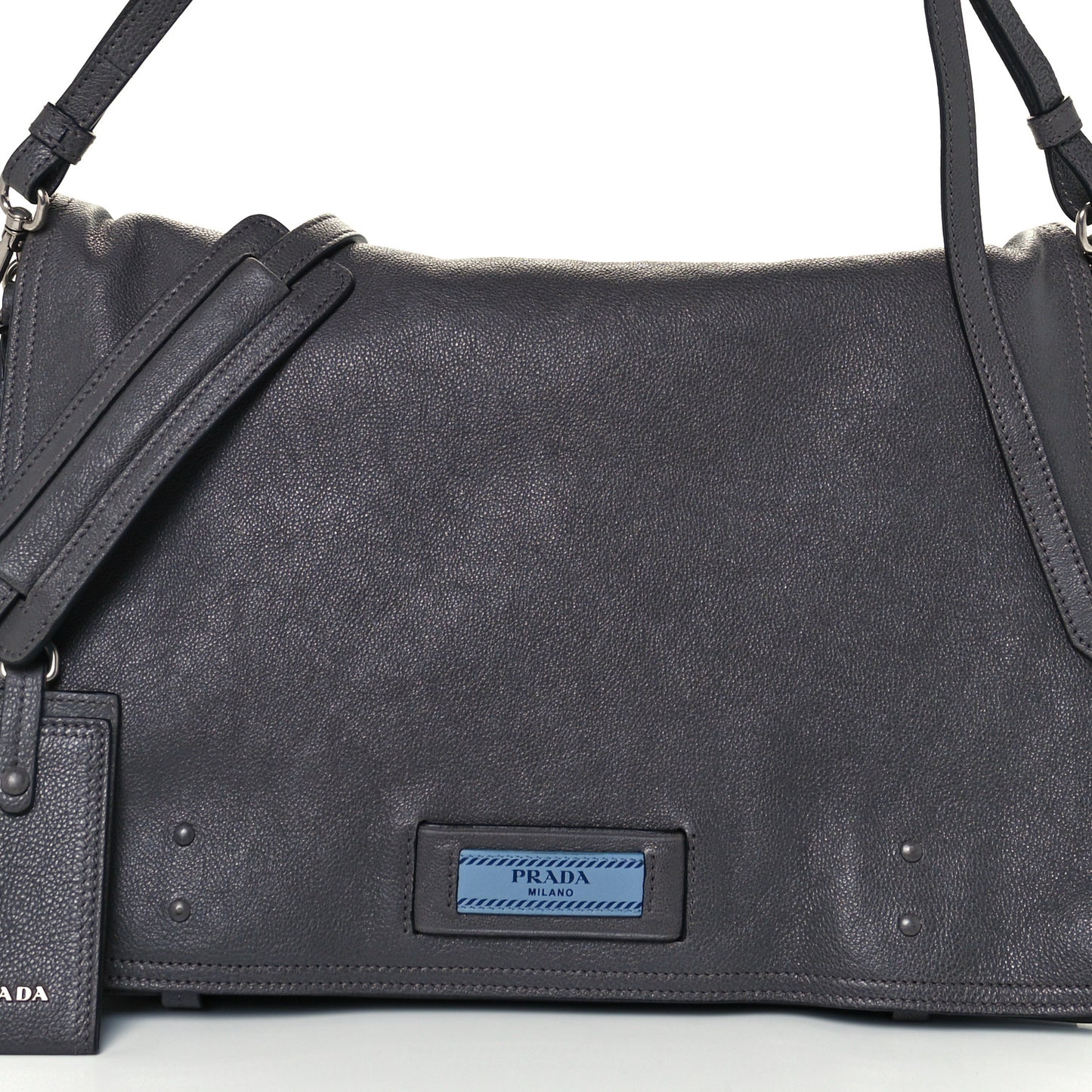 Glace Calf Etiquette Flap Marmo Astrale