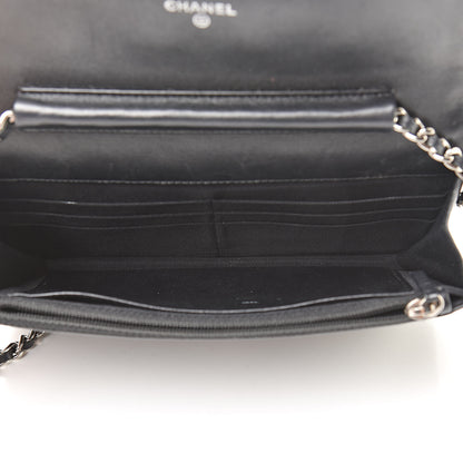 Chanel Patent Quilted Wallet On Chain WOC Black 5 of 14