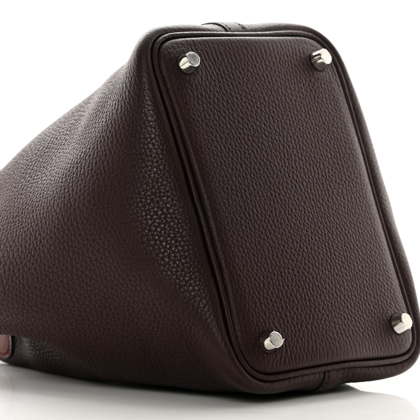 Taurillon Clemence Matte Alligator Picotin Lock Touch 18 PM Rouge Sellier Bourgogne