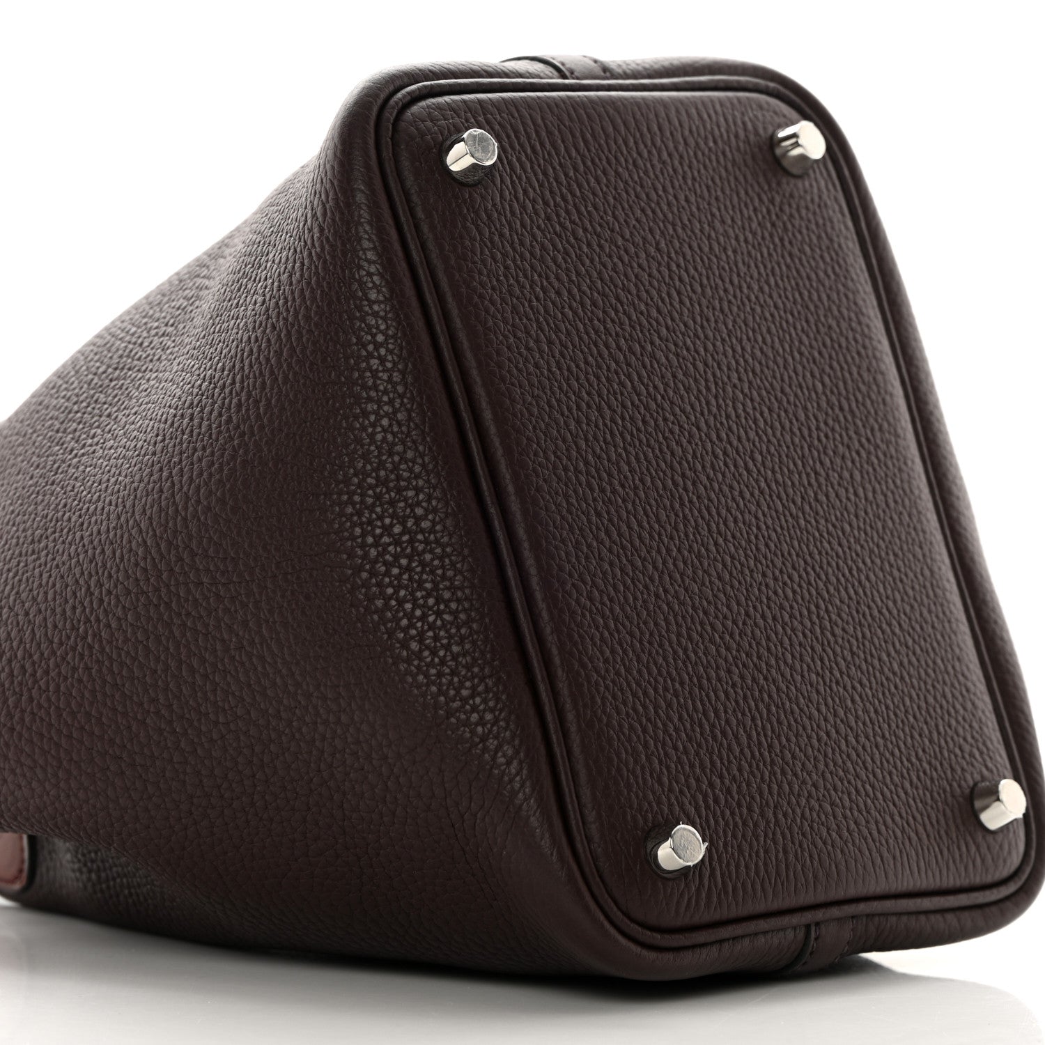 Hermes Taurillon Clemence Matte Alligator Picotin Lock Touch 18 PM Rouge Sellier Bourgogne 9 of 11
