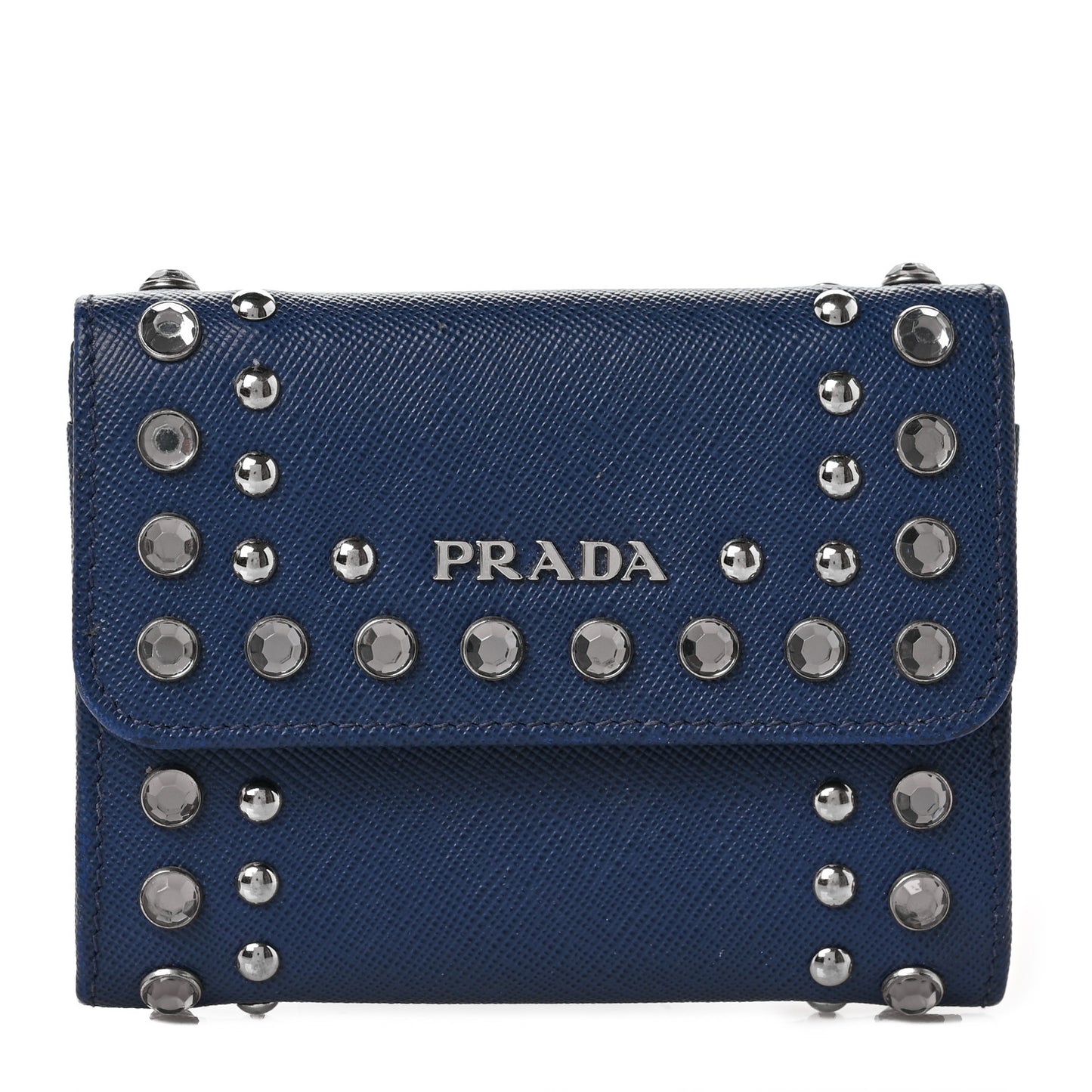 Saffiano Crystal Card Holder