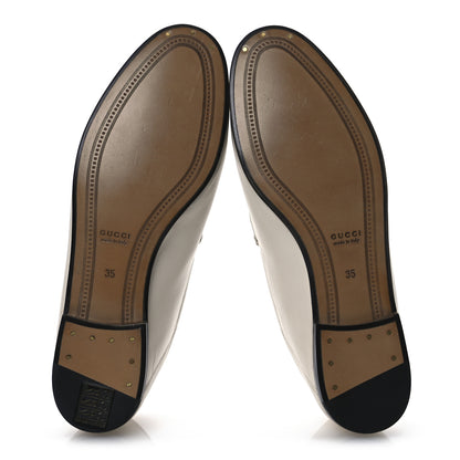 Gucci Lambskin Womens Brixton Horsebit Loafers 35 Mystic White 7 of 13