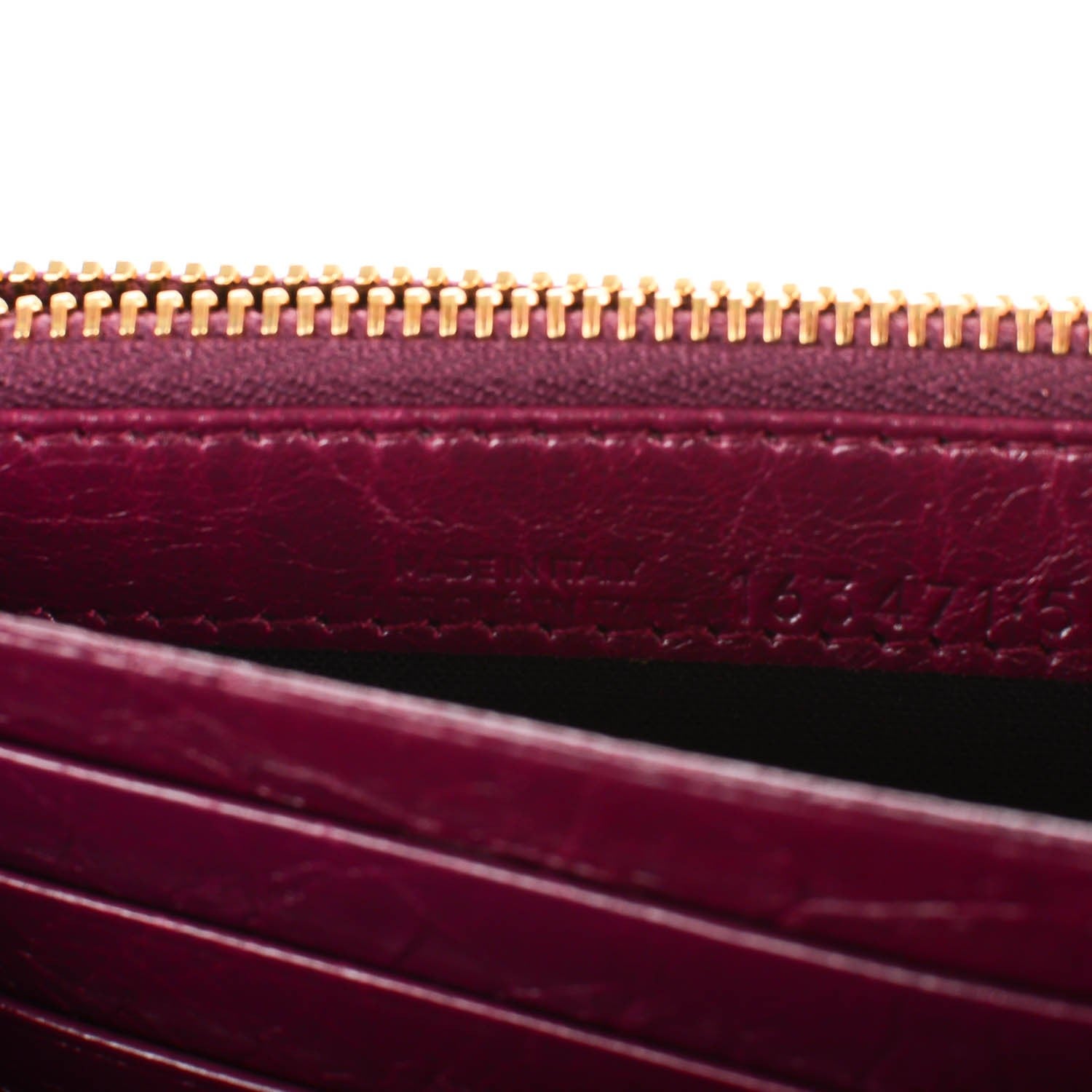 Balenciaga Agneau Classic Hardware Money Wallet Violet Prune 11 of 11