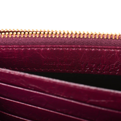 Balenciaga Agneau Classic Hardware Money Wallet Violet Prune 11 of 11