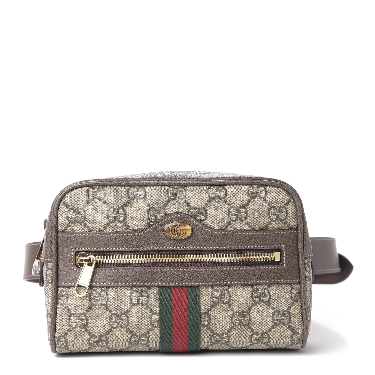 Gucci GG Supreme Monogram Web Small Ophidia Belt Bag 85 34 Dark Brown 1 of 10