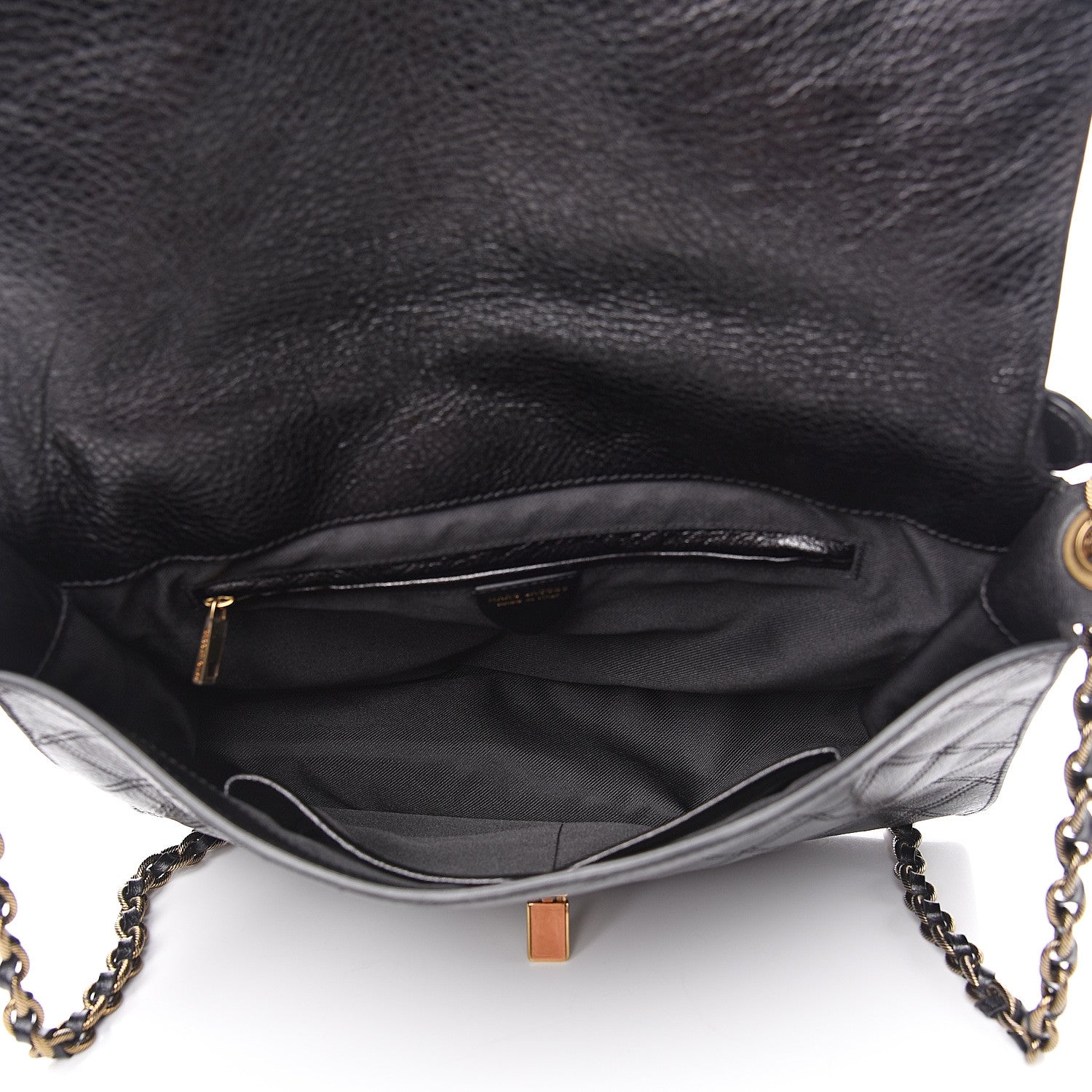 Marc Jacobs Grained Calfskin Quilted Chain Flap Black 4 of 7