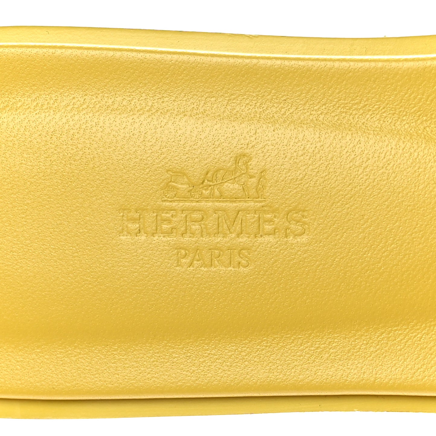Box Calfskin Oran Sandals 37 Jaune Citron