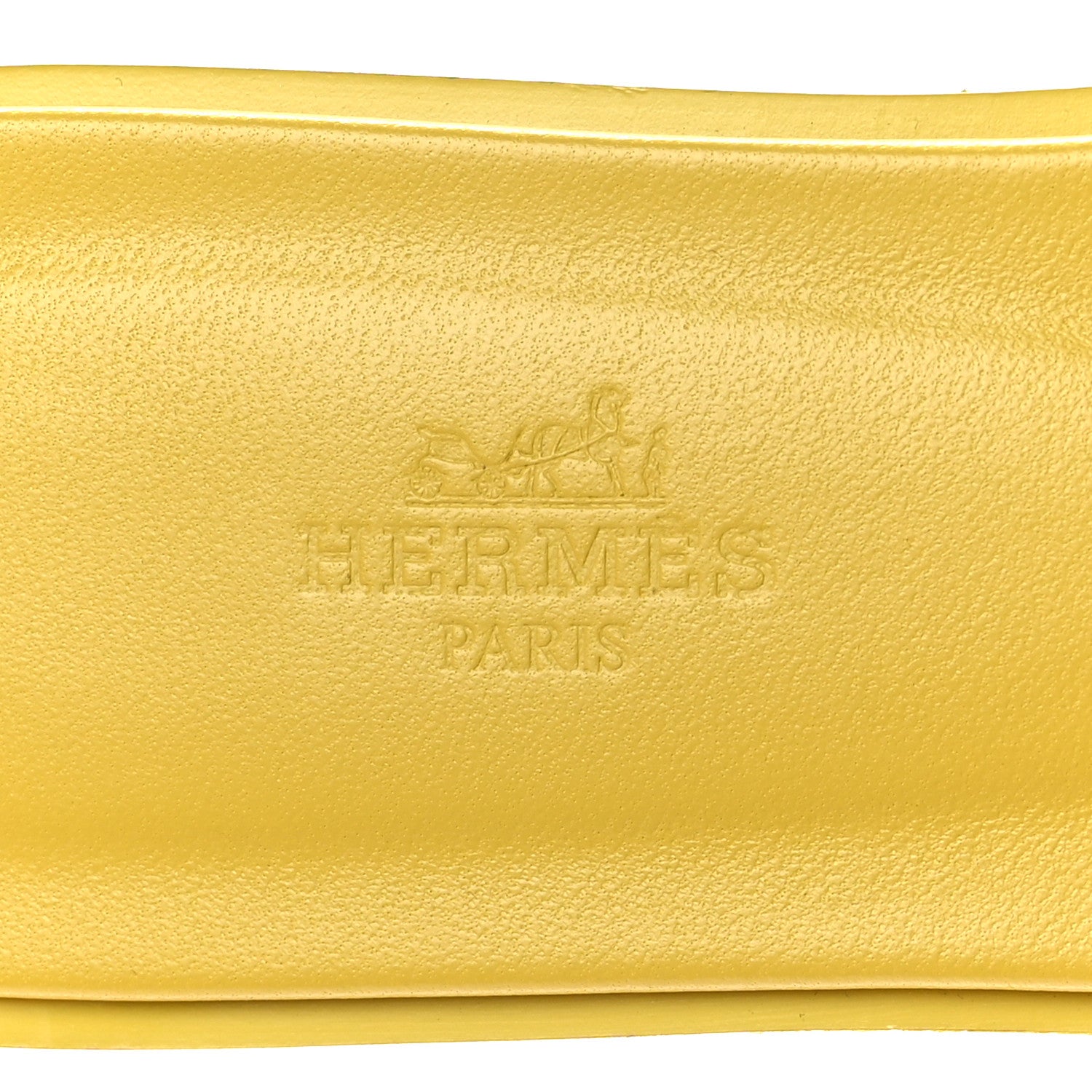 Hermes Box Calfskin Oran Sandals 37 Jaune Citron 8 of 10