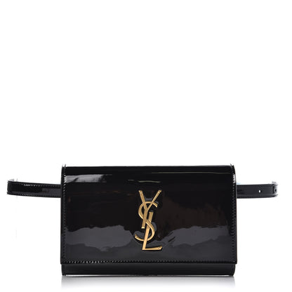Saint Laurent Patent Monogram Kate Belt Bag Black 1 of 6