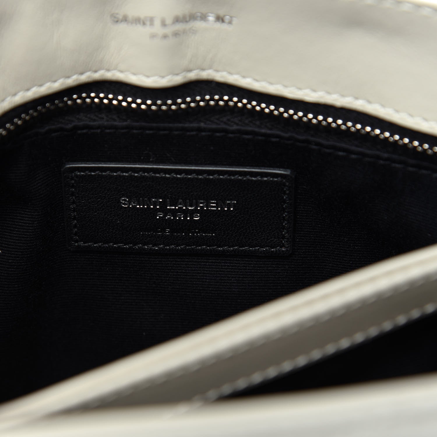 Saint Laurent Calfskin Y Quilted Monogram Toy Loulou Crossbody Bag Ivory 8 of 10