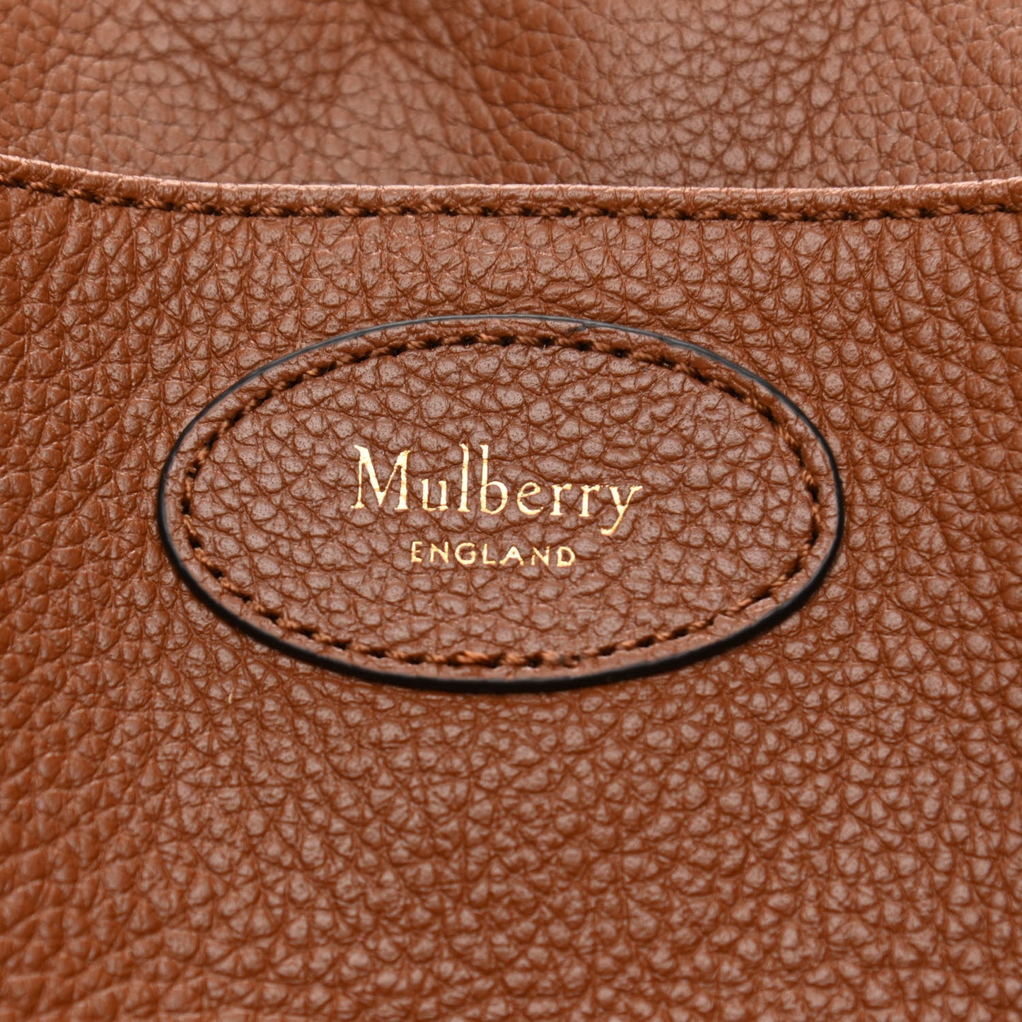 Classic Grain Calfskin Blossom Tote Oak