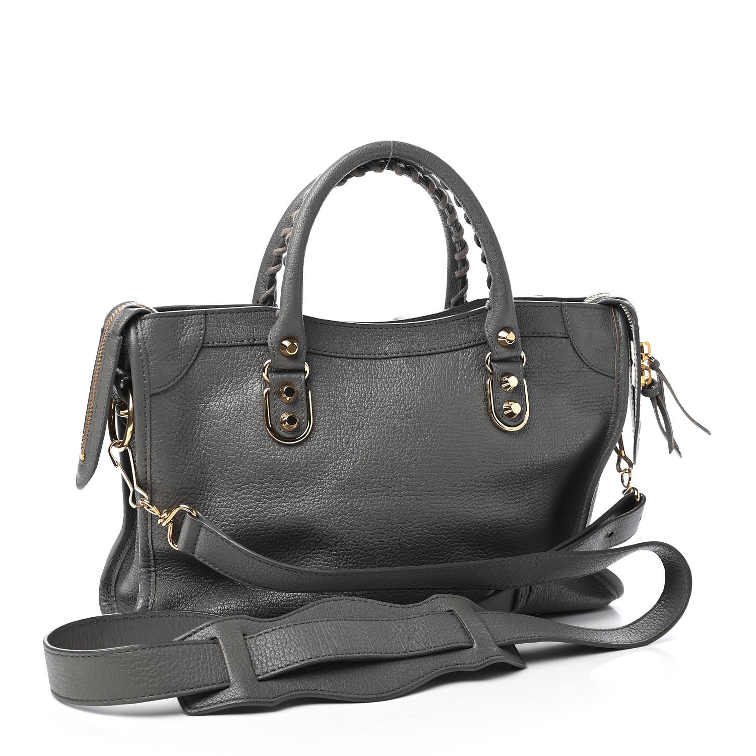 Balenciaga Chevre Gold Metallic Edge Hardware S City Gris Acier 3 of 9