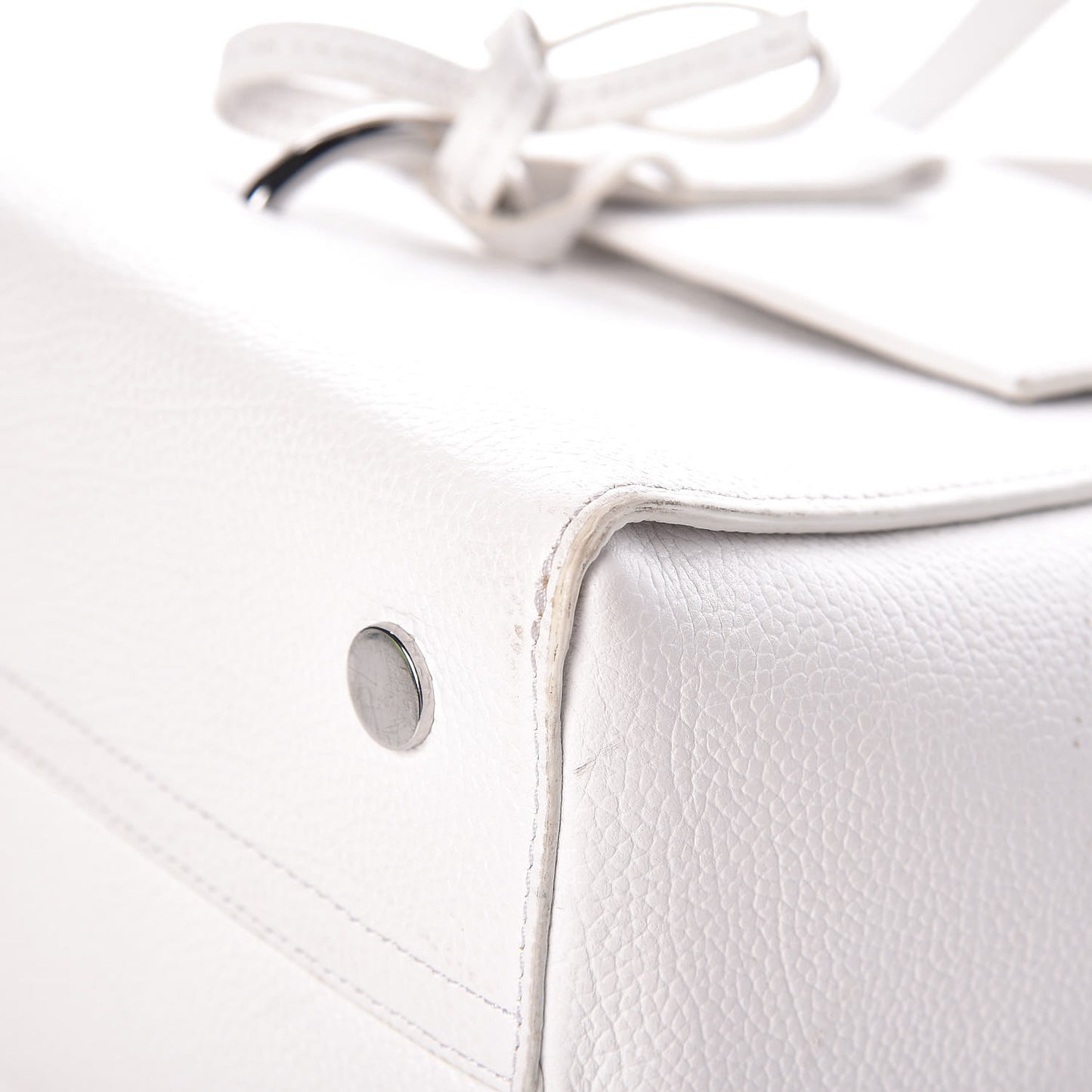 3.1 Textured Calfskin Leigh Top Handle Satchel White