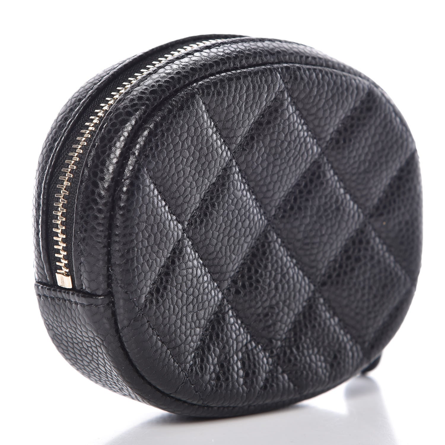 Chanel Caviar Quilted Zip Around Classic Coin Purse Black 3 of 8