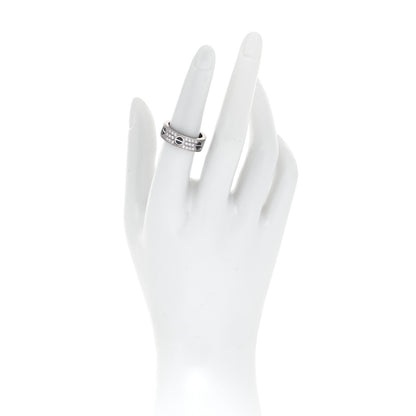 Cartier 18K White Gold Diamond Ceramic LOVE Paved Ring 53 6.25 2 of 4