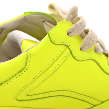 Gucci Calfskin Womens Rhyton Sneakers 37.5 Yellow Fluo 10 of 11