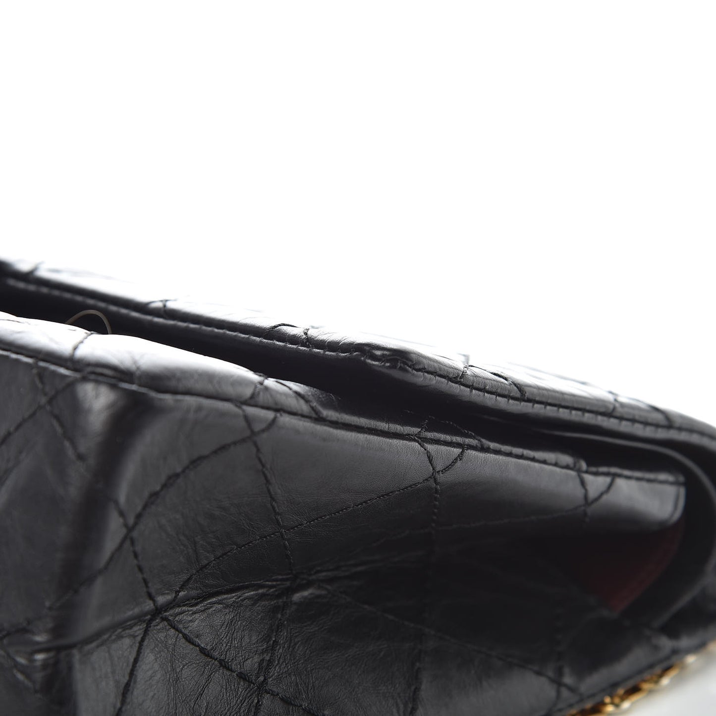 Aged Calfskin Quilted 2.55 Reissue 226 Flap Black