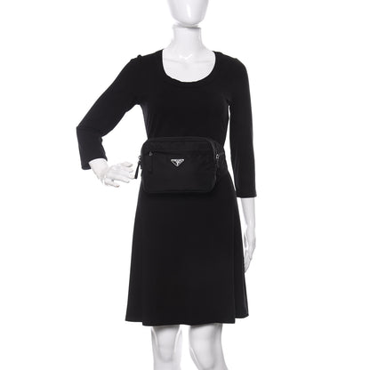 Prada Tessuto Nylon Belt Bag Black 2 of 10