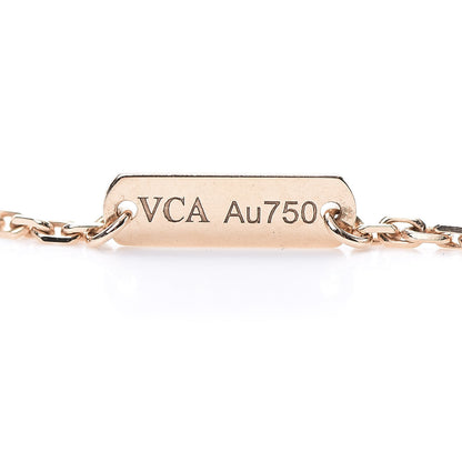 Van Cleef & Arpels 18K Rose Gold Gray Mother of Pearl Vintage Alhambra Pendant Necklace 4 of 6