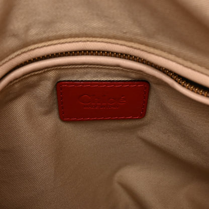 Chloe Calfskin Medium Paraty Metal Bar Trim Red 6 of 12