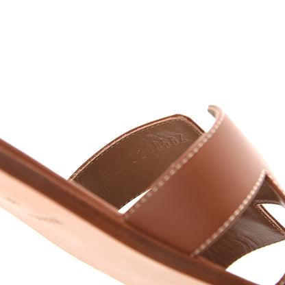 Hermes Box Calfskin Oran Sandals 39 Gold 7 of 9