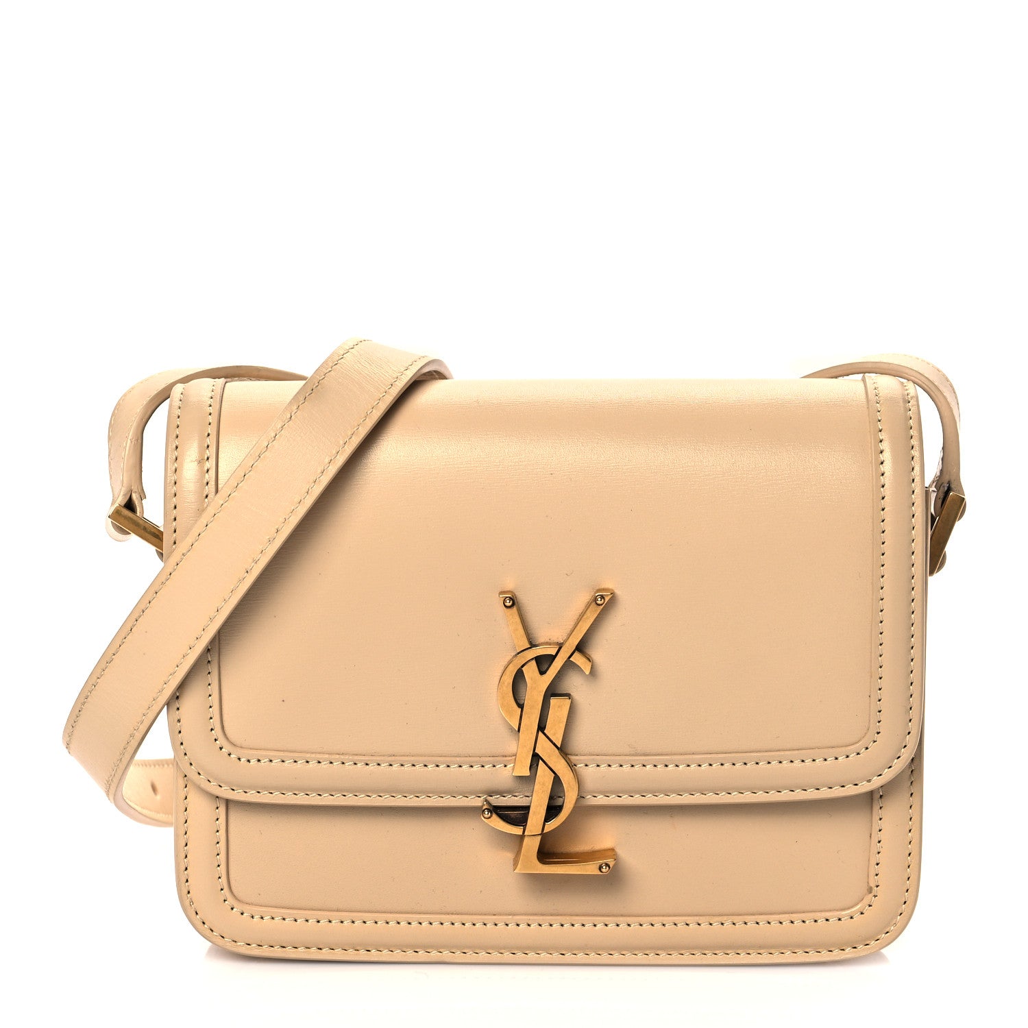 Saint Laurent Smooth Calfskin Small Solferino Satchel Beige 1 of 10
