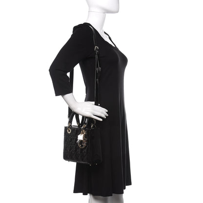 Christian Dior Patent Cannage Small Lady Dior Black 2 of 12
