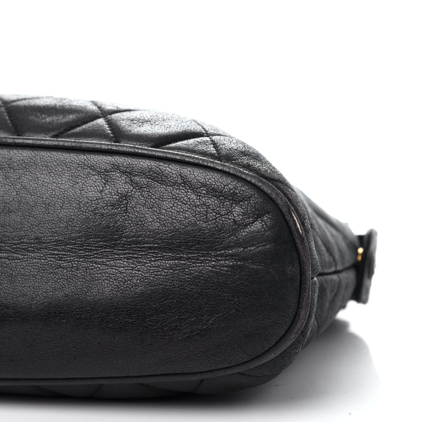 Lambskin Quilted Shoulder Bag Black