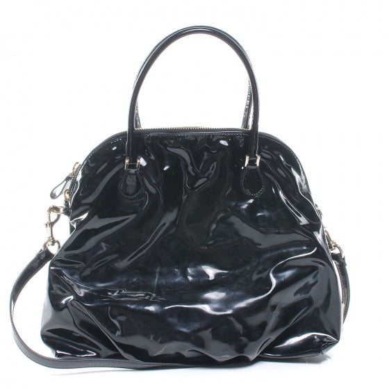 Patent Lacca Bon Bon Dome Bow Tote Black
