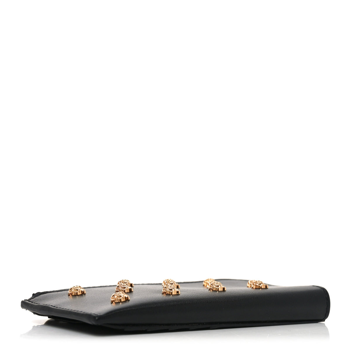 Versace Nappa La Medusa Studded Zip Pouch Card Holder Black 4 of 7