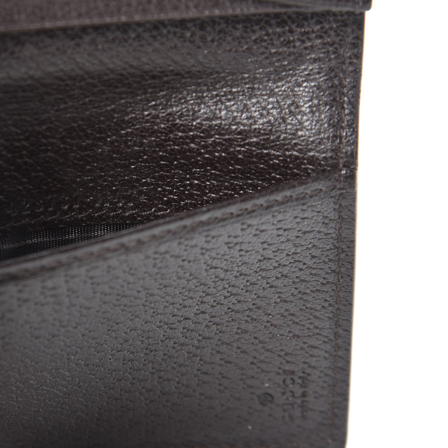 Calfskin Boar Effect GG Marmont Card Case Dark Cocoa