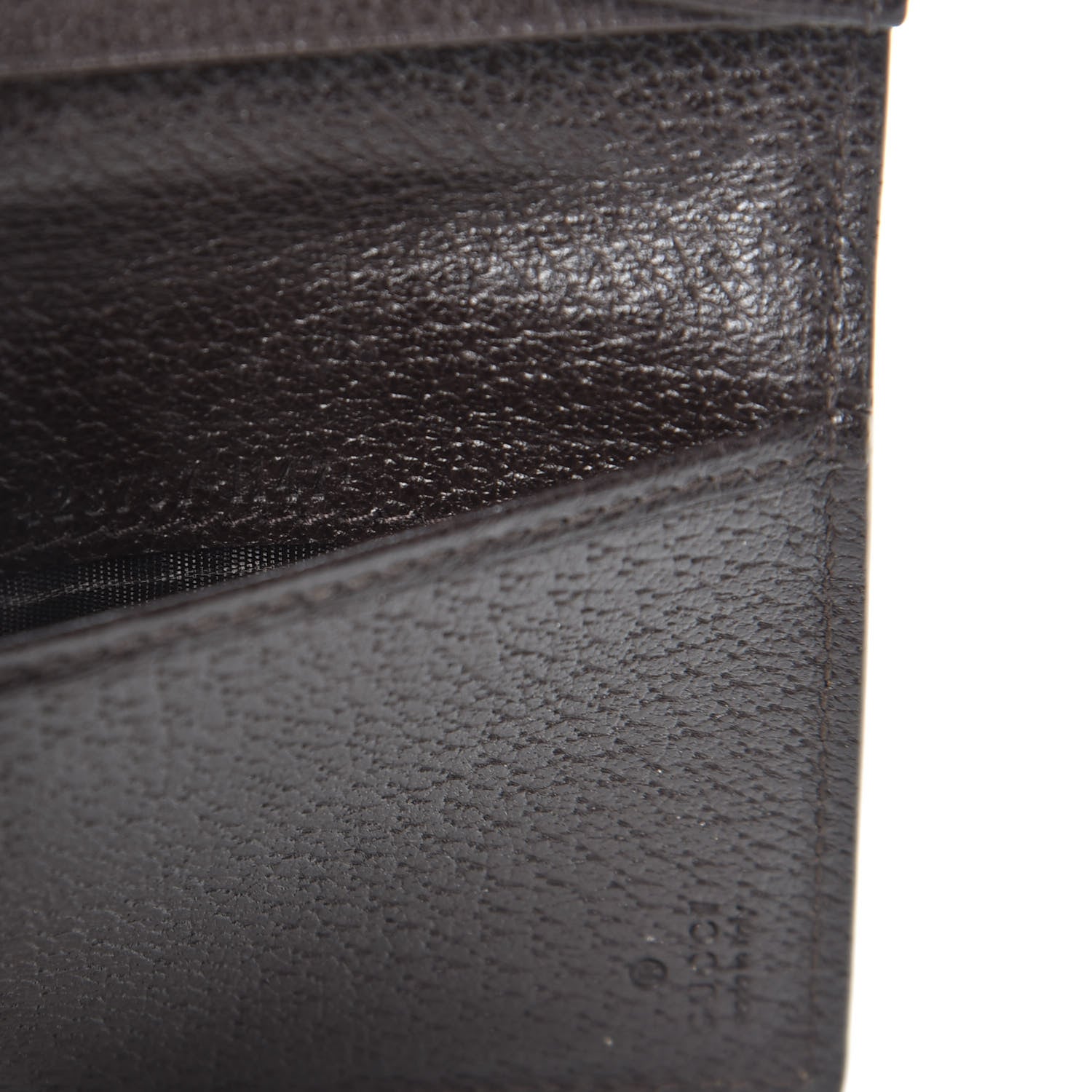 Gucci Calfskin Boar Effect GG Marmont Card Case Dark Cocoa 8 of 10