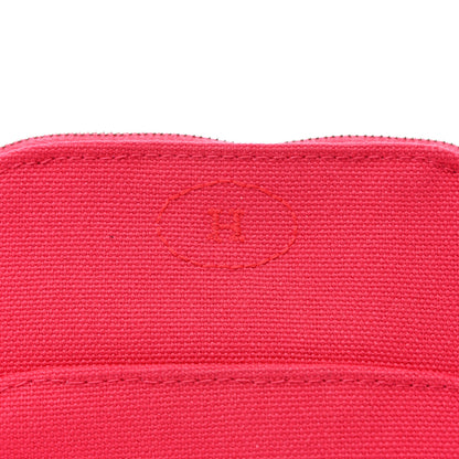 Hermes Cotton Canvas Mini Mini Bolide Travel Cosmetic Pouch Hibiscus 7 of 9