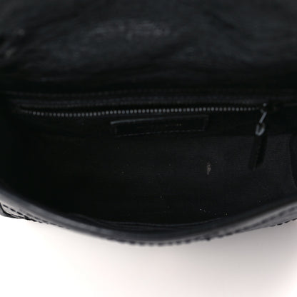 Saint Laurent Crinkled Calfskin Matelasse Monogram Niki Chain Wallet Black 5 of 9