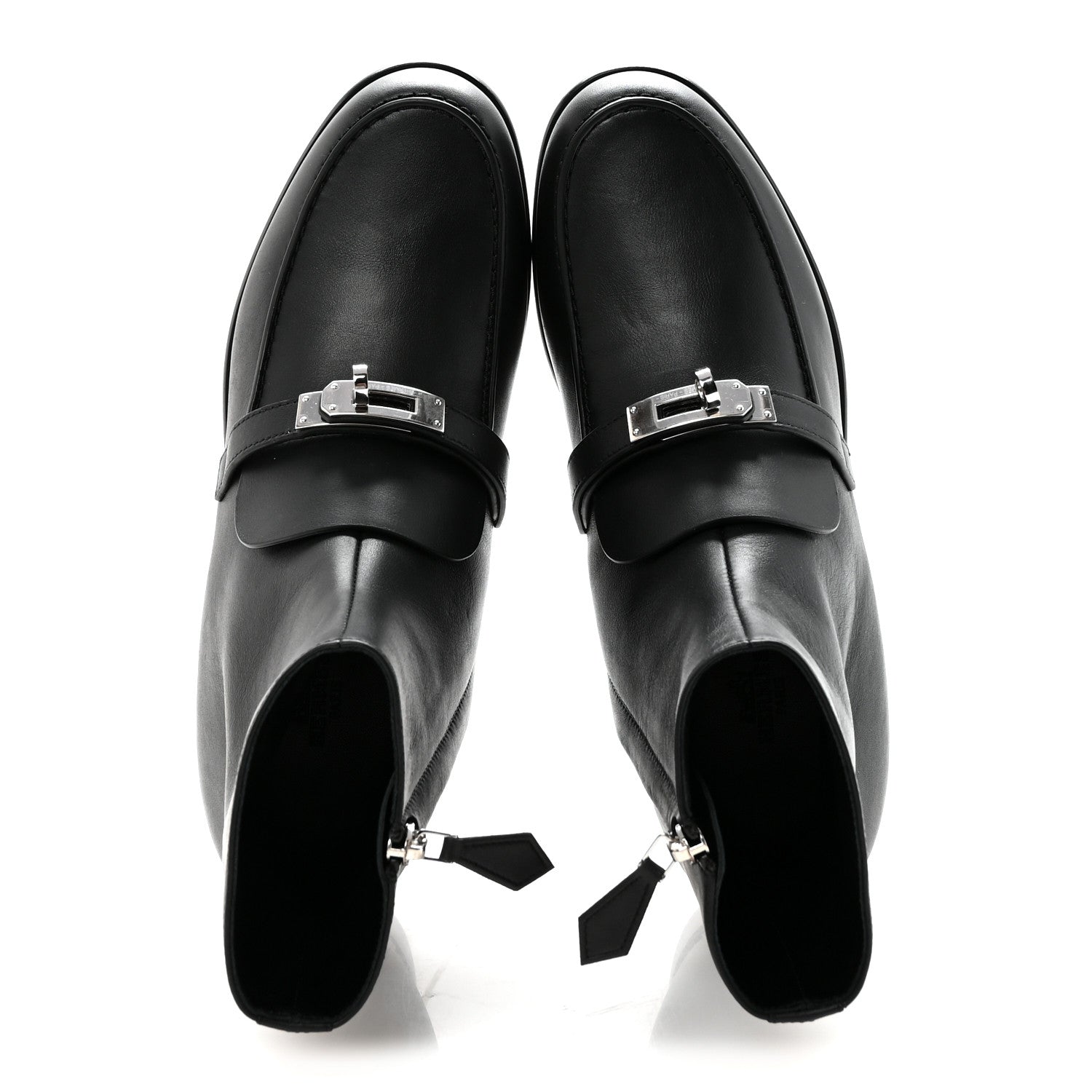 Hermes Calfskin Kelsey Ankle Boots 38.5 Black 2 of 9