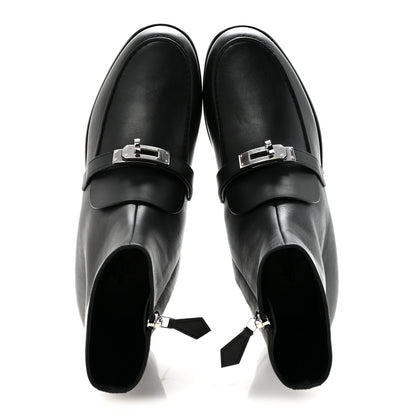 Hermes Calfskin Kelsey Ankle Boots 38.5 Black 2 of 9
