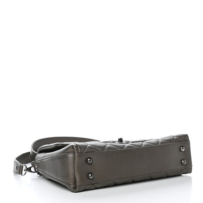 Chanel Metallic Goatskin Quilted Chain Handle Flap Silver 4 of 11