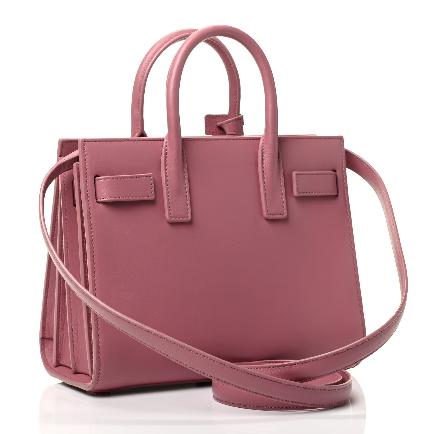 Saint Laurent Calfskin Nano Sac De Jour Rose Dark 2 of 4