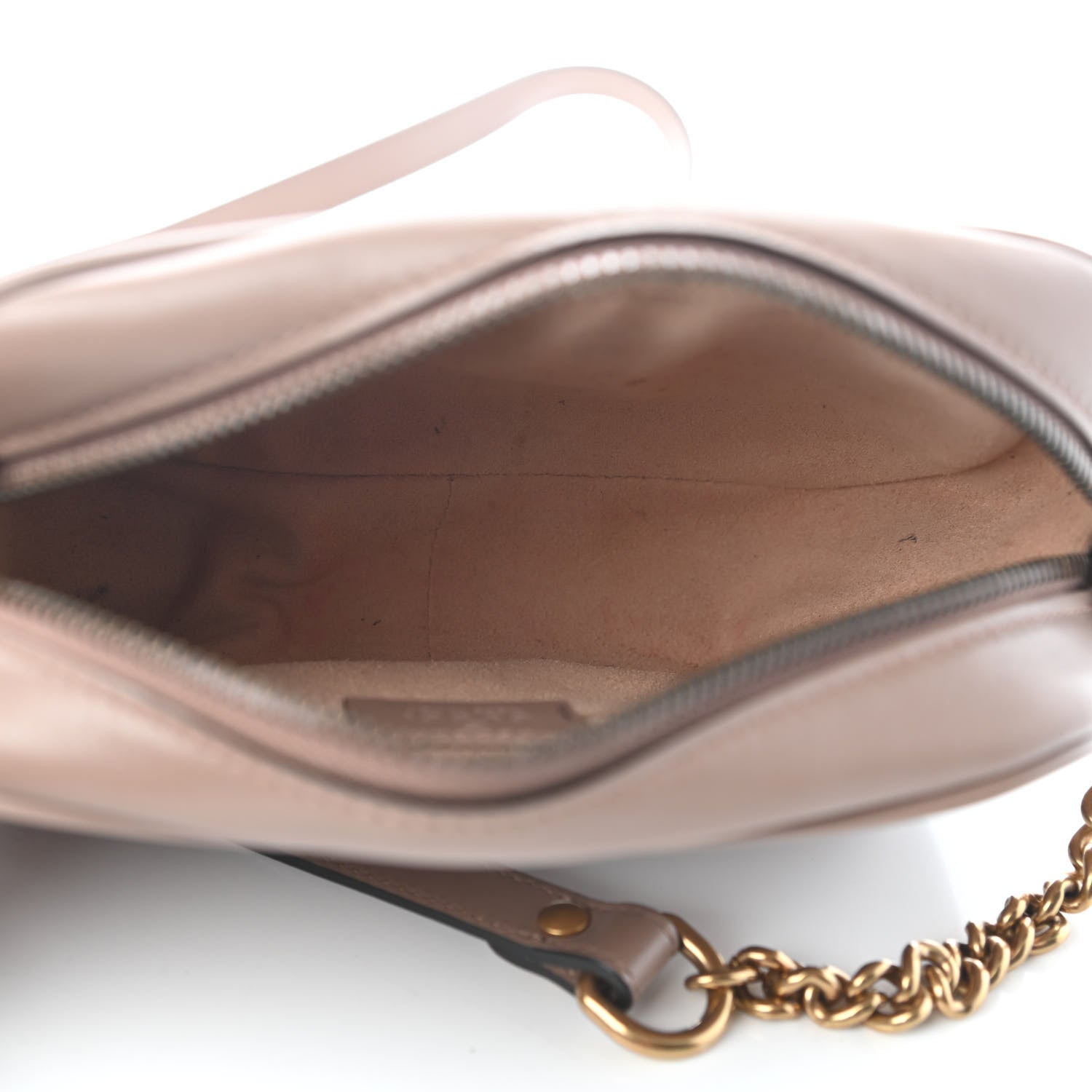 Gucci Calfskin Matelasse Mini GG Marmont Chain Shoulder Bag Porcelain Rose 5 of 9