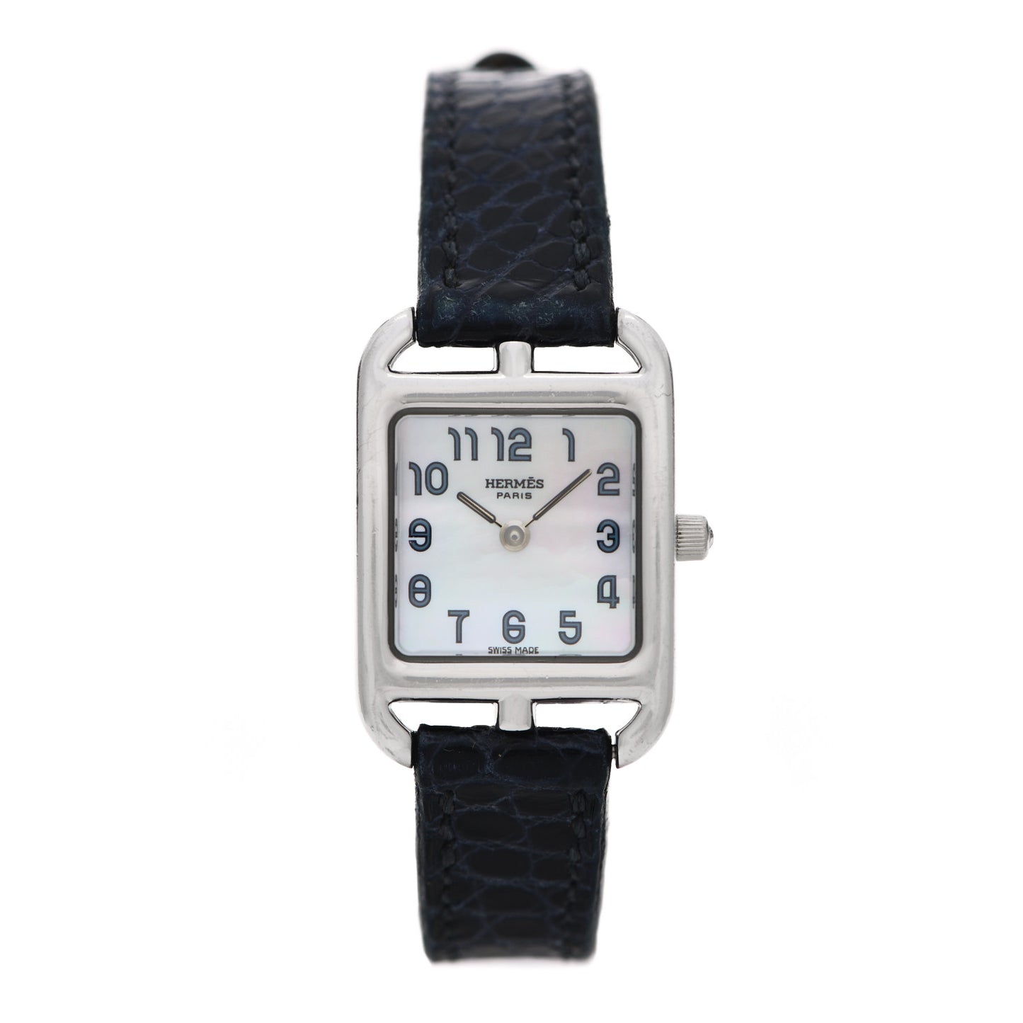 Stainless Steel Alligator Mother of Pearl 19mm Cape Cod Quartz Watch Bleu Abysse