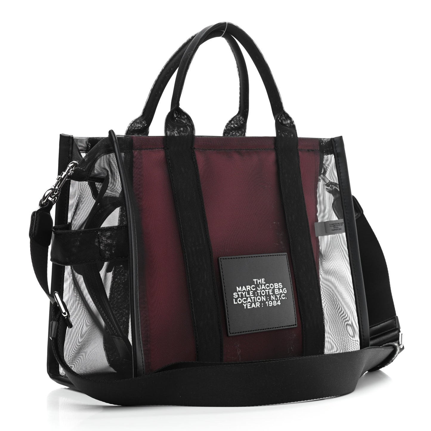 Nylon The Mesh Medium Tote Bag Black Pink