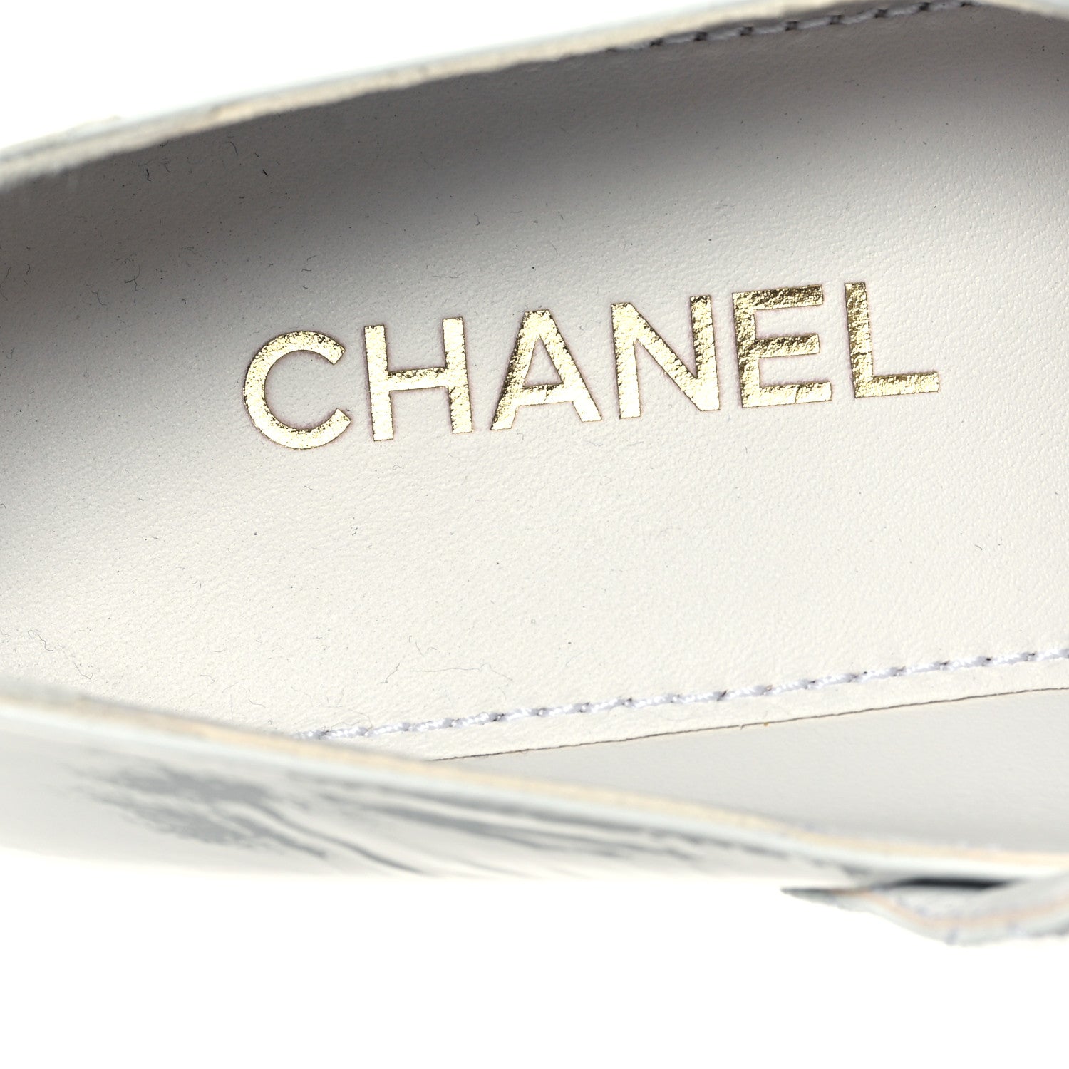 Chanel Patent Goatskin Cap Toe Mary Janes 40 White Black 9 of 11