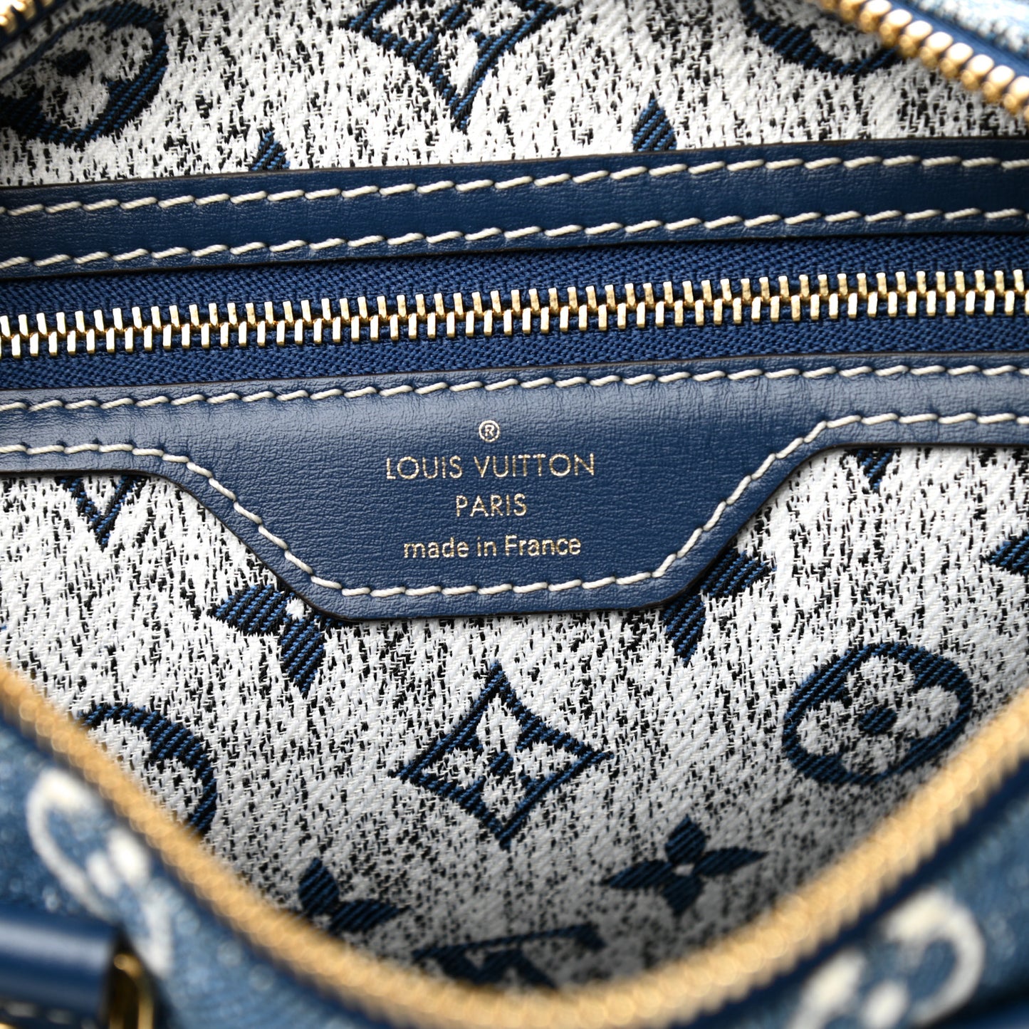 Monogram Jacquard Denim Speedy Bandouliere 25 Bleu