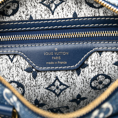 Louis Vuitton Monogram Jacquard Denim Speedy Bandouliere 25 Bleu 6 of 8