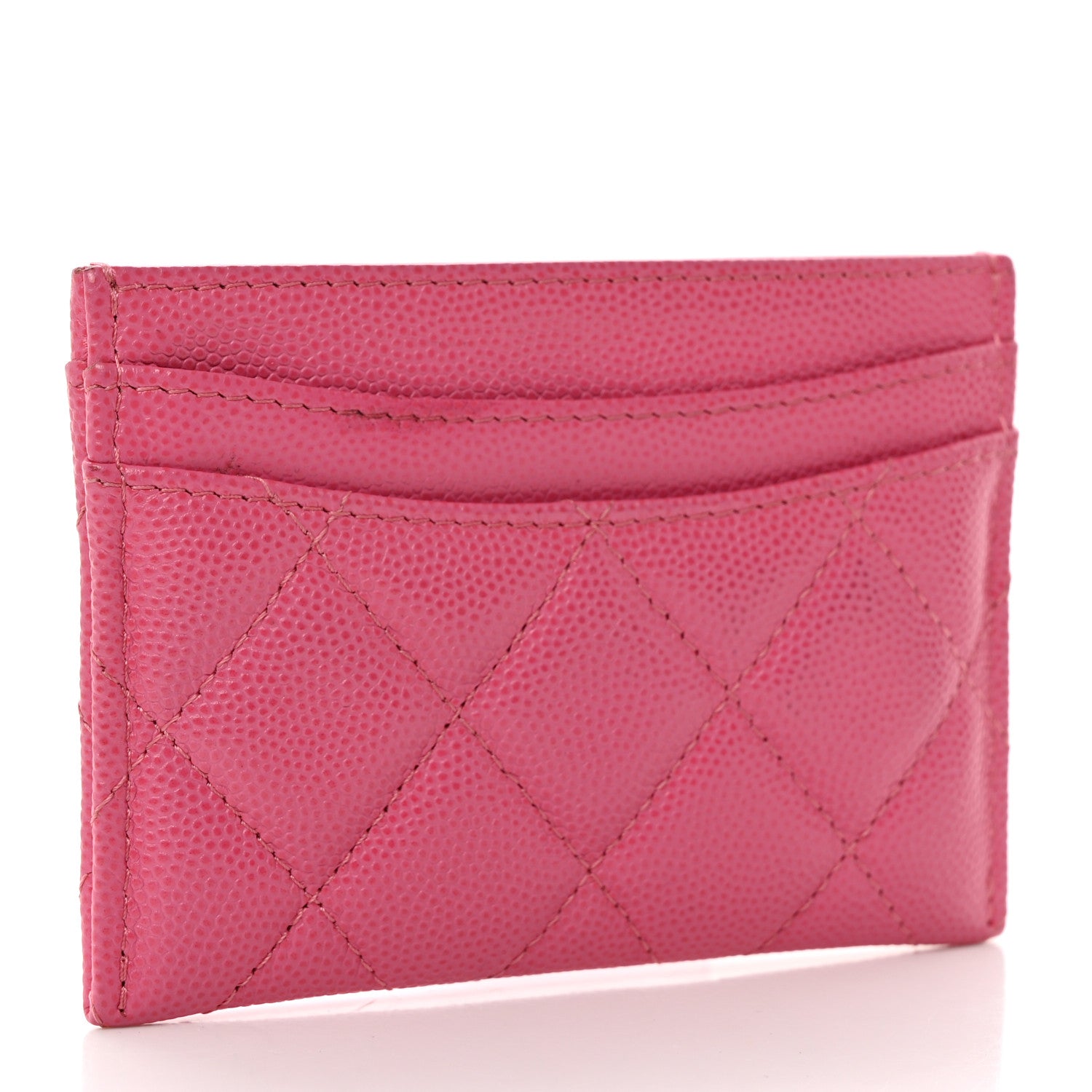 Chanel Caviar Quilted Card Holder Fuchsia 3 of 9