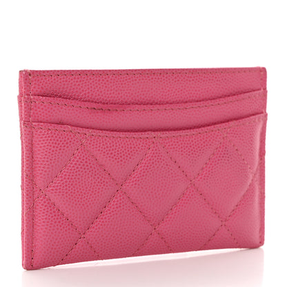 Chanel Caviar Quilted Card Holder Fuchsia 3 of 9