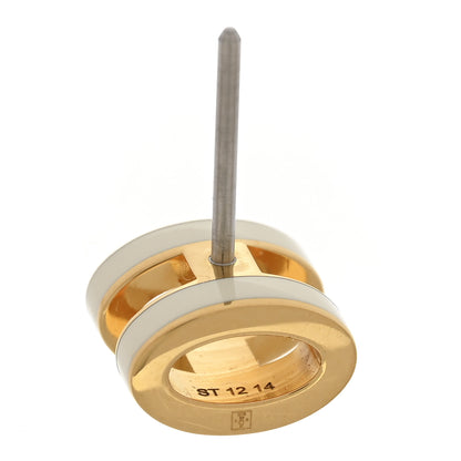 Hermes Gold Lacquered Pop H Earrings White 6 of 8
