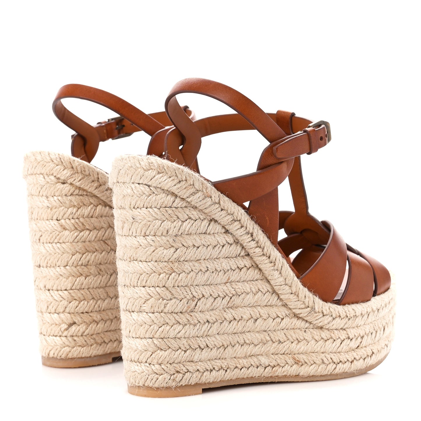 Calfskin Espadrille 85 Platform Wedge Sandals 36 Aube