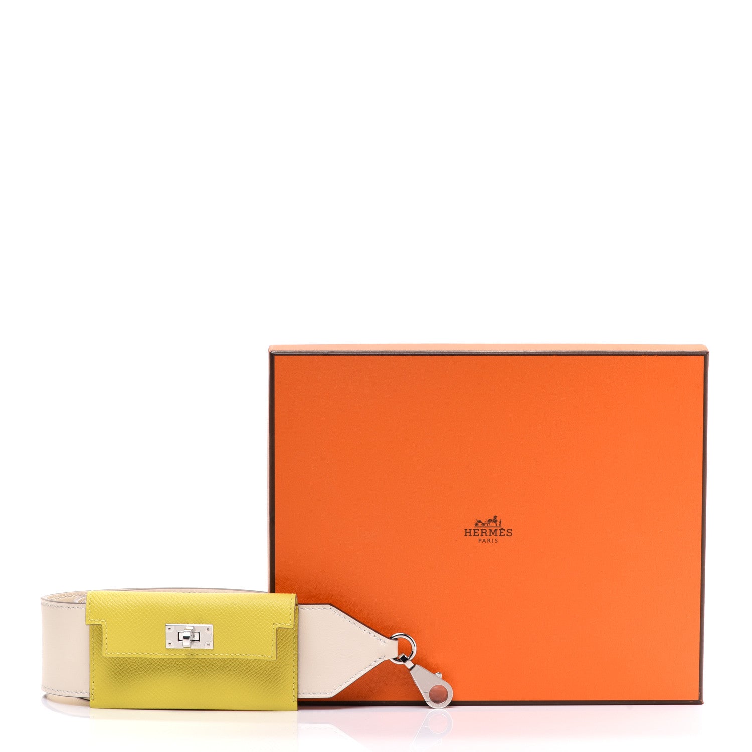 Hermes Swift Epsom Pocket Kelly Shoulder Strap Nata Lime 8 of 8