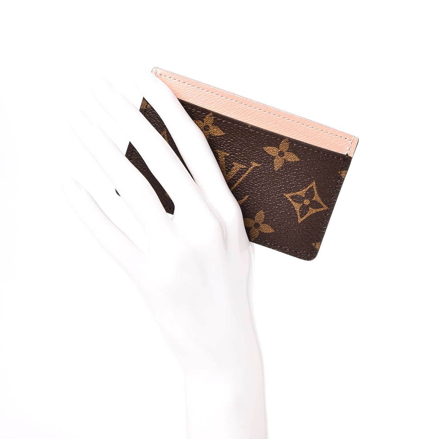 Monogram Card Holder Rose Nacre